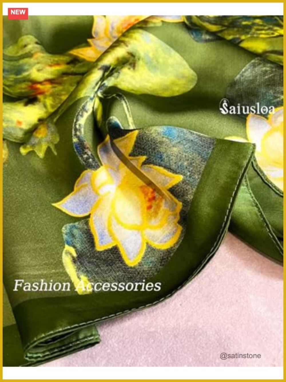 Silky Satin Scarf Shawl Wrap for Women – Lightweight Dressy Fashion Scarf for - Picture 5 of 6